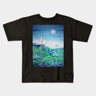 Sailing by Jan Marvin Kids T-Shirt